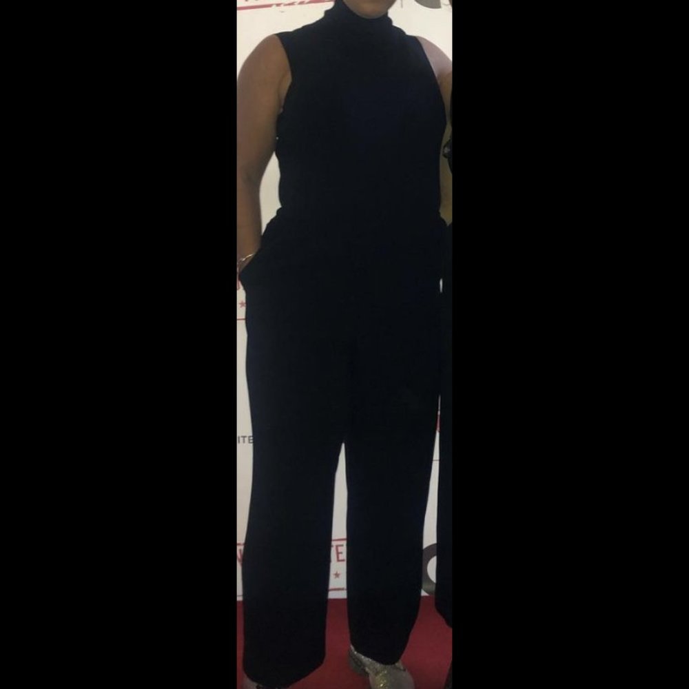 Club Monaco Black Turtleneck Jumpsuit